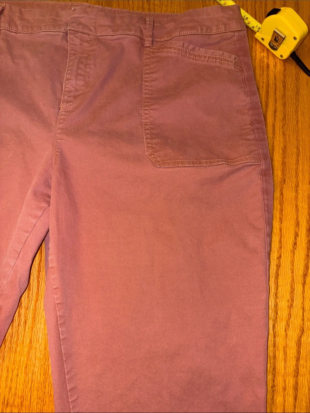 Old Navy Women's Cropped Straight Pants - Mauve Pink/Rust